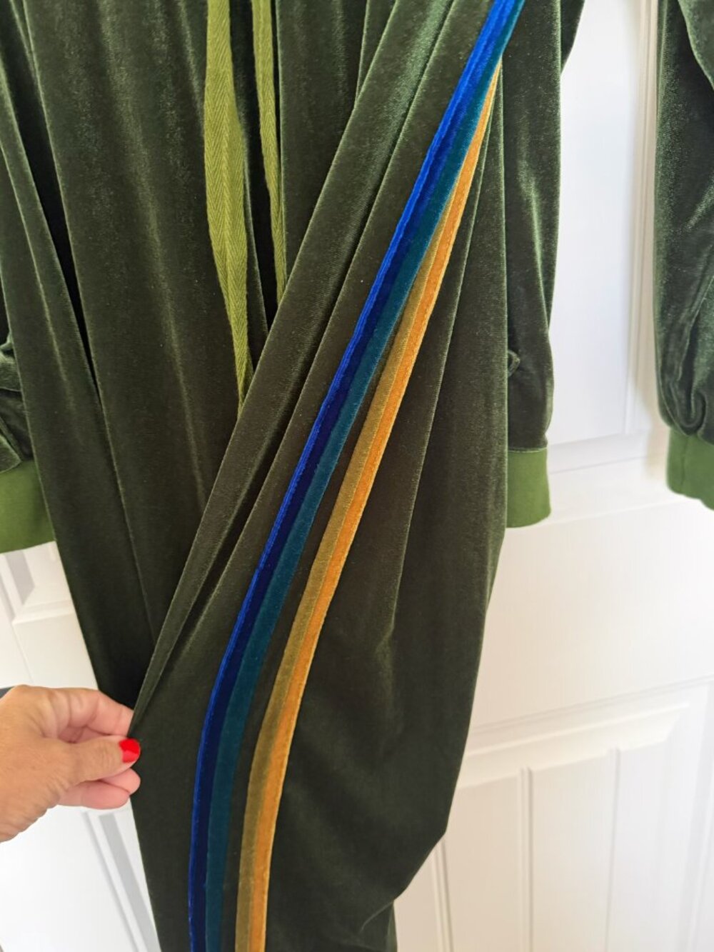 Aviator Nation | Green Velvet 5 Stripe Set - Picture 3 of 15